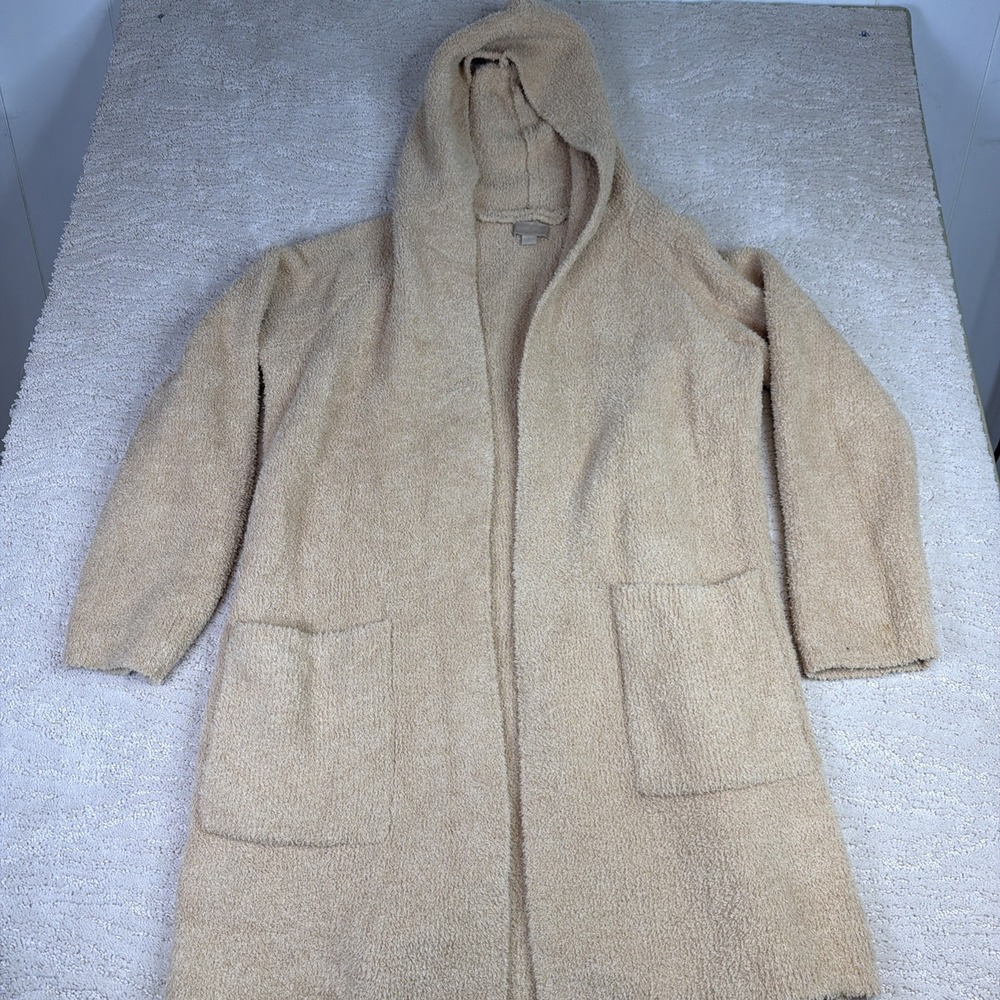 Women's Barefoot Dreams Medium Cardigan Hoodie Long Pockets Cozy Soft